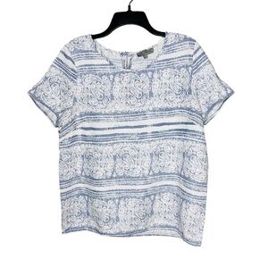 Rose & Rhyme Linen Blend Short Sleeve Top